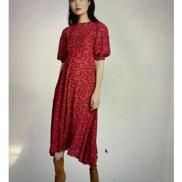 knee length dresses for ladies Free People Lucinda Midi Dress